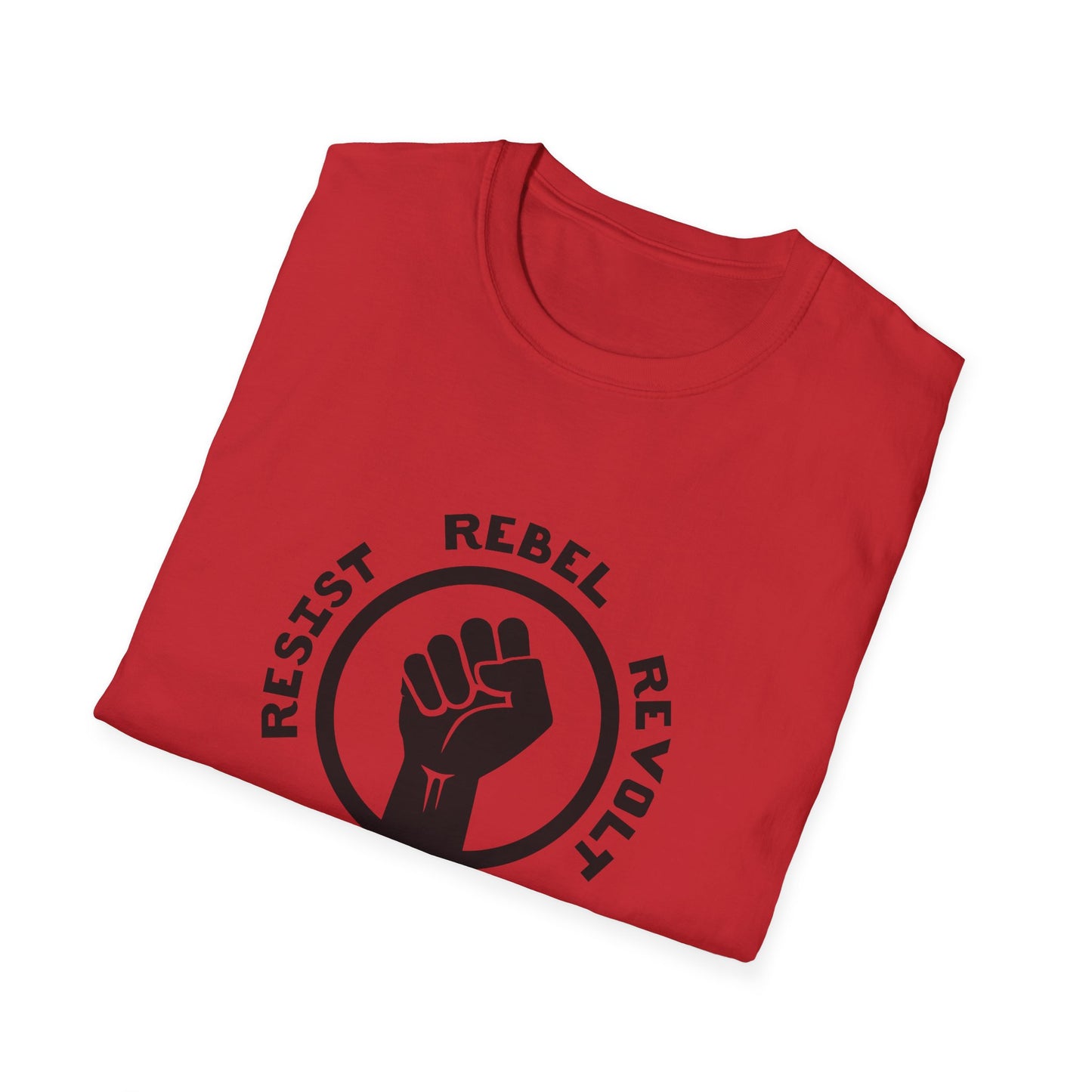 RESIST - REBEL - REVOLT - REPEAT Unisex Softstyle T-Shirt | Gift for Rebels and Revolutionaries