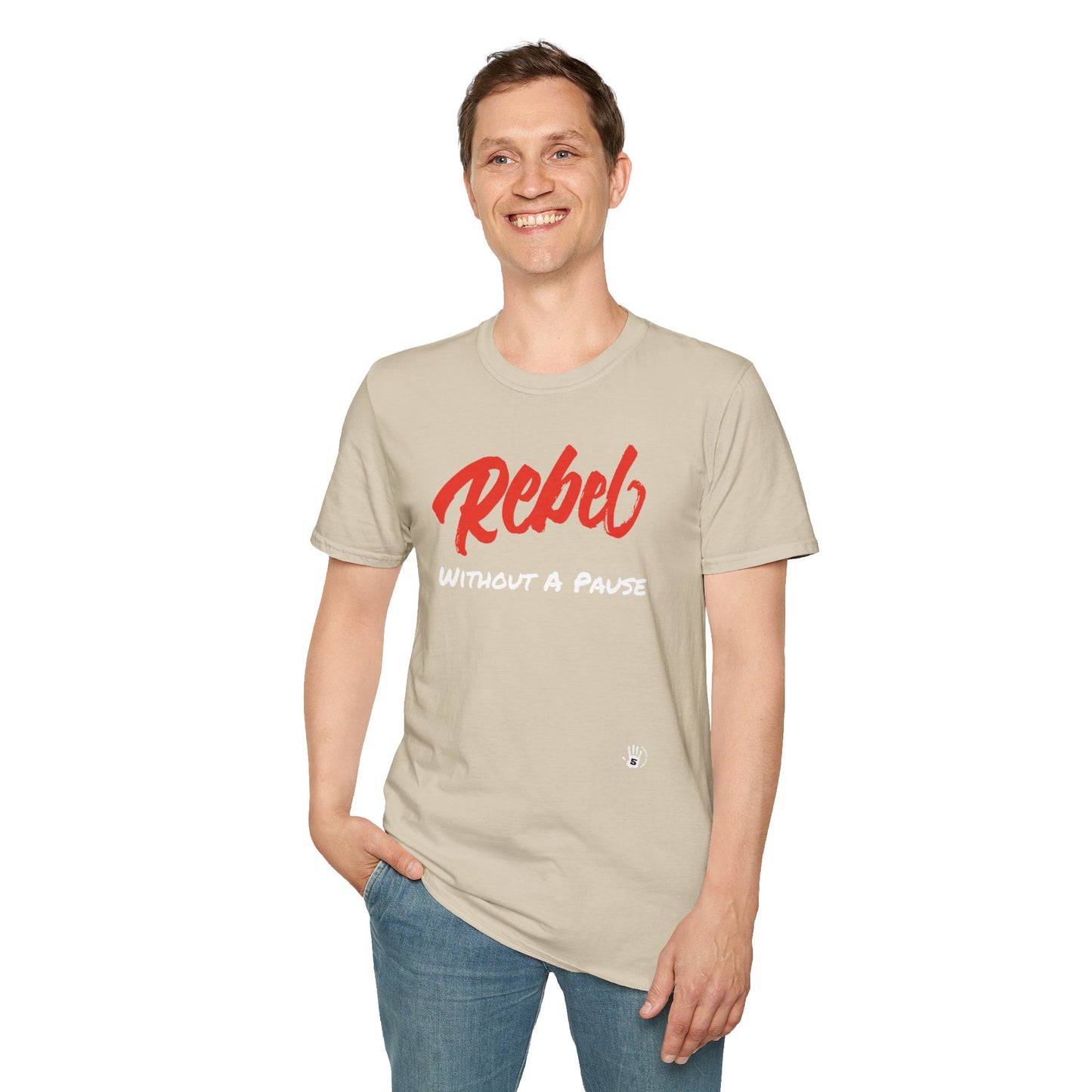 Rebel Without A Pause Unisex Softstyle T-Shirt | James Dean | Rebel Without A Cause | Rebel Rebel | Gift for Rebel